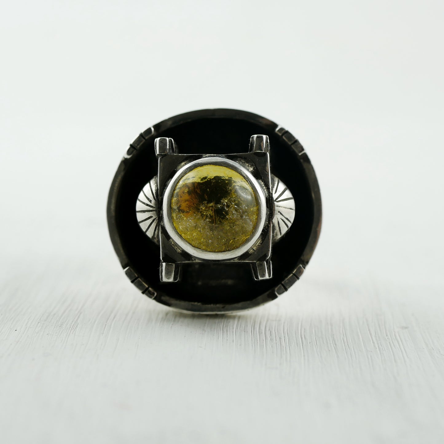 CONSTANTINOPLE RING - Sterling silver, Gold Leaf & Crystal