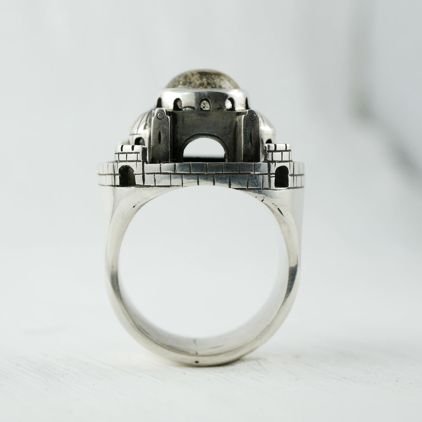 CONSTANTINOPLE RING - Sterling silver, Gold Leaf & Crystal