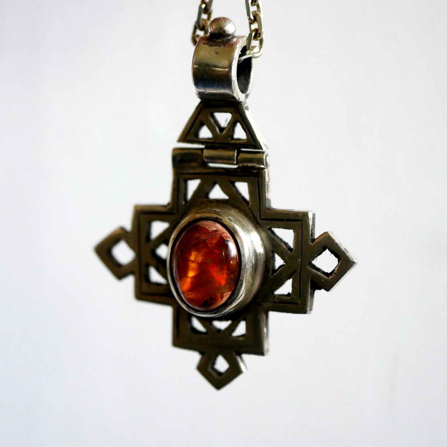 PENDENTIF LALIBELA - Argent 925 & Opale