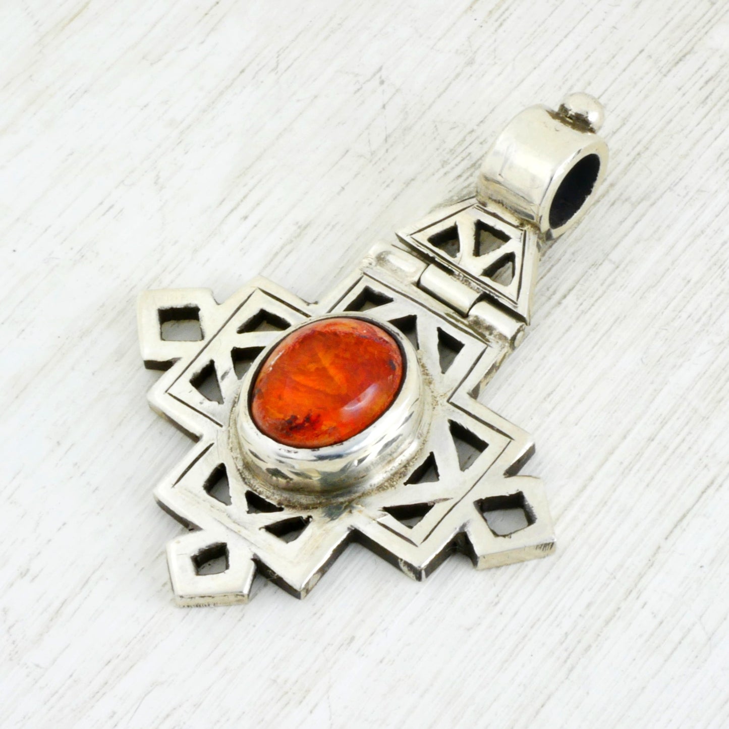 PENDENTIF LALIBELA - Argent 925 & Opale