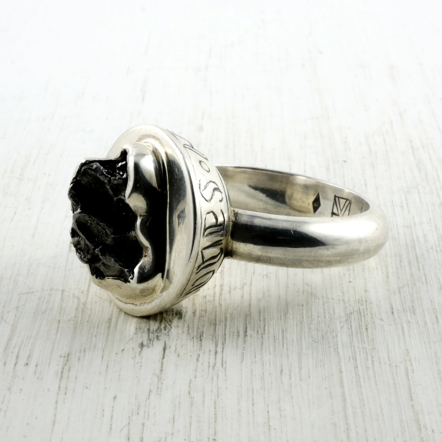 TERRA INCOGNITA RING - Silver & Meteorite