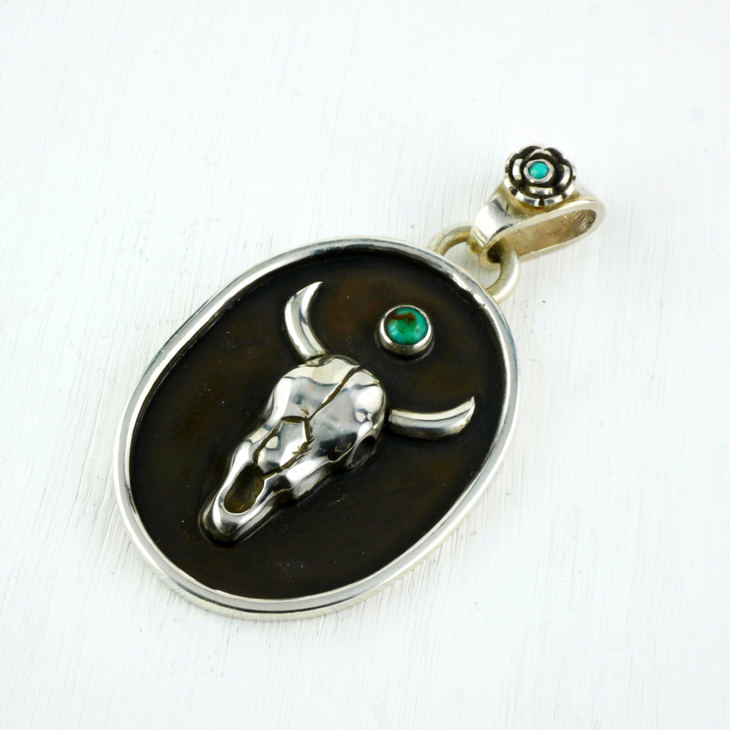 CRANEO PENDANT - Silver & Turquoise