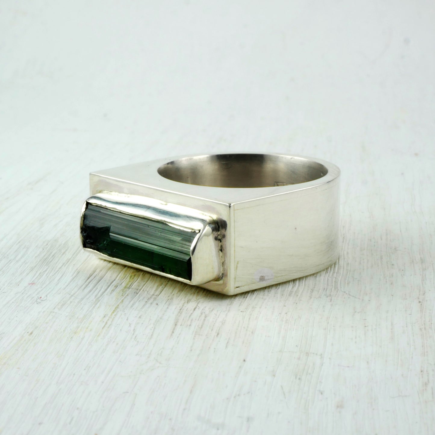 BAGUE SIGIRIYA - Argent & Tourmaline