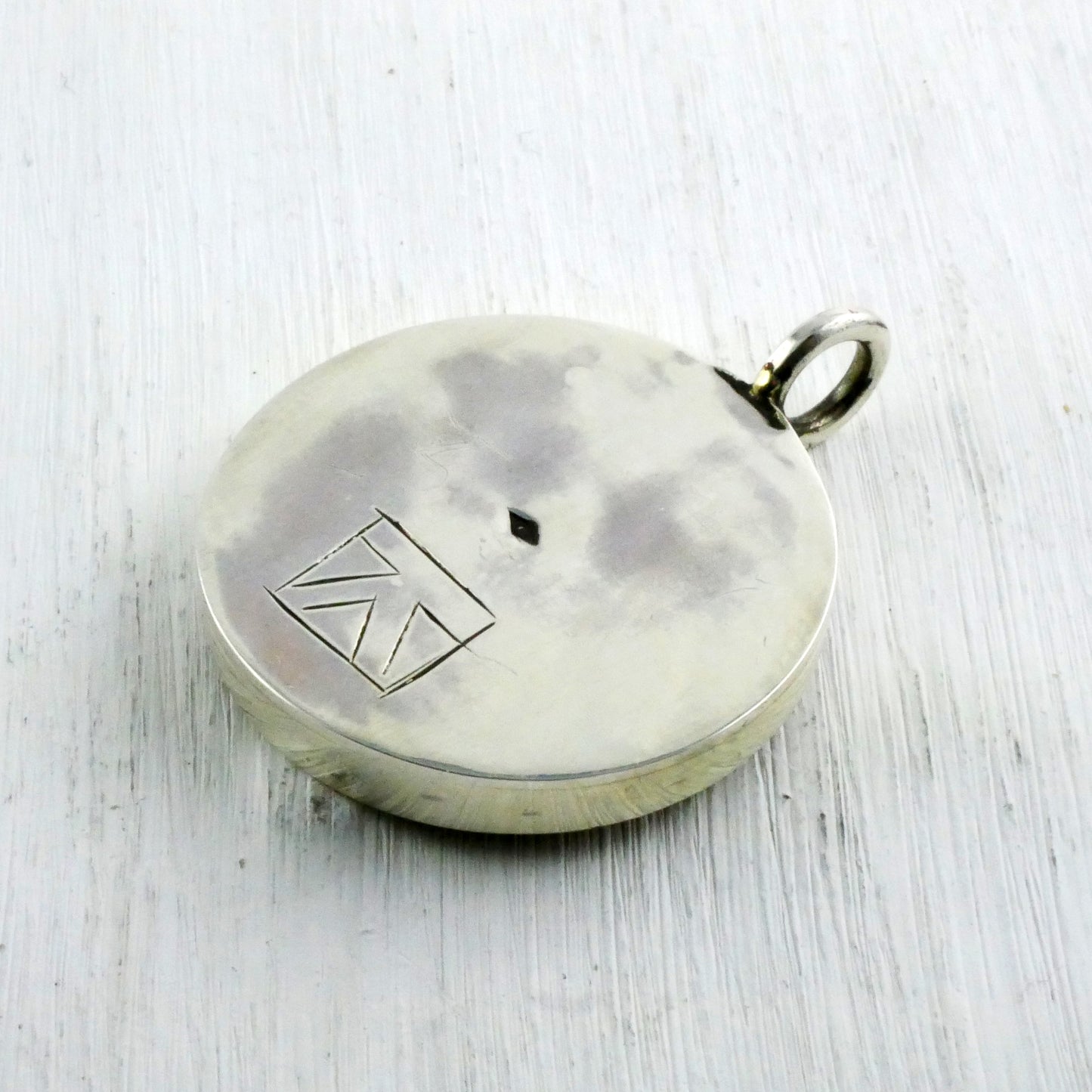 PENDENTIF EX VOTO - Argent 925, Feuille d'or & Verre