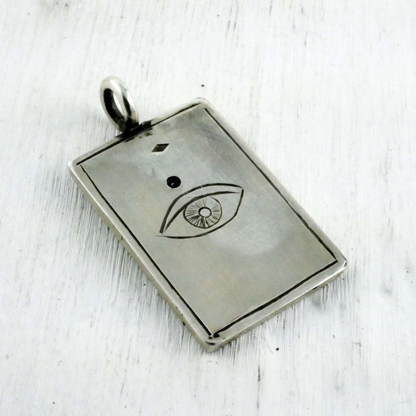 TAROT PENDANT : THE STAR - Sterling silver, Tourmaline