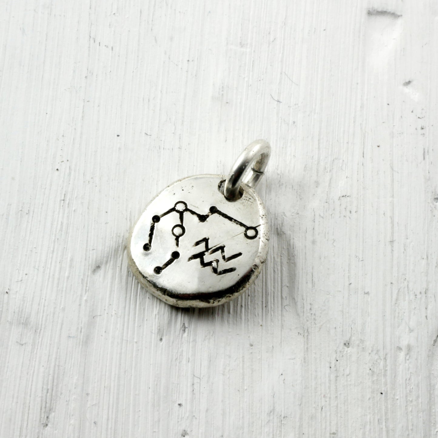 Pendentif constellation du verseau en argent