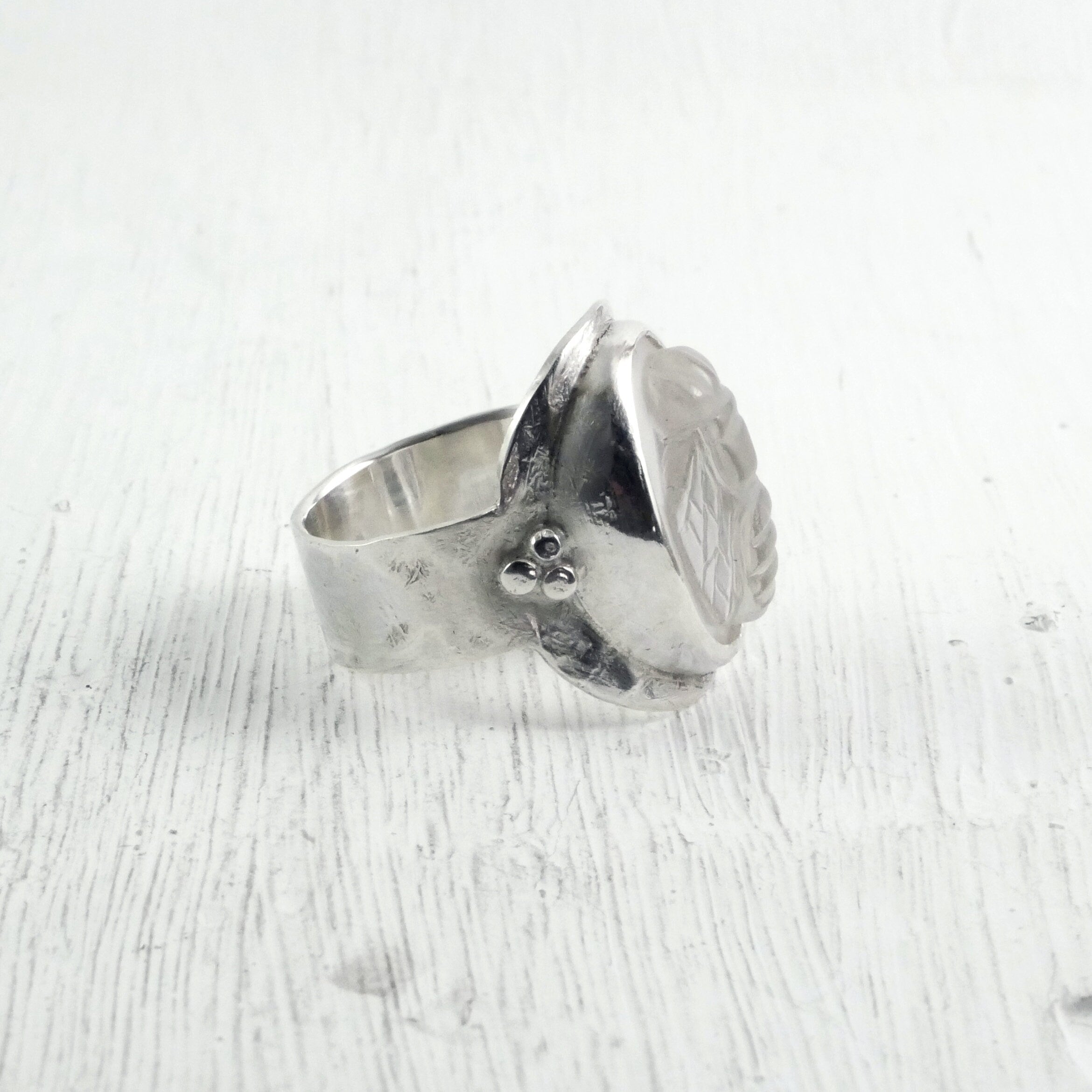 BAGUE ARTEMIS Abeille en Cristal de roche Argent 925 Thalisman