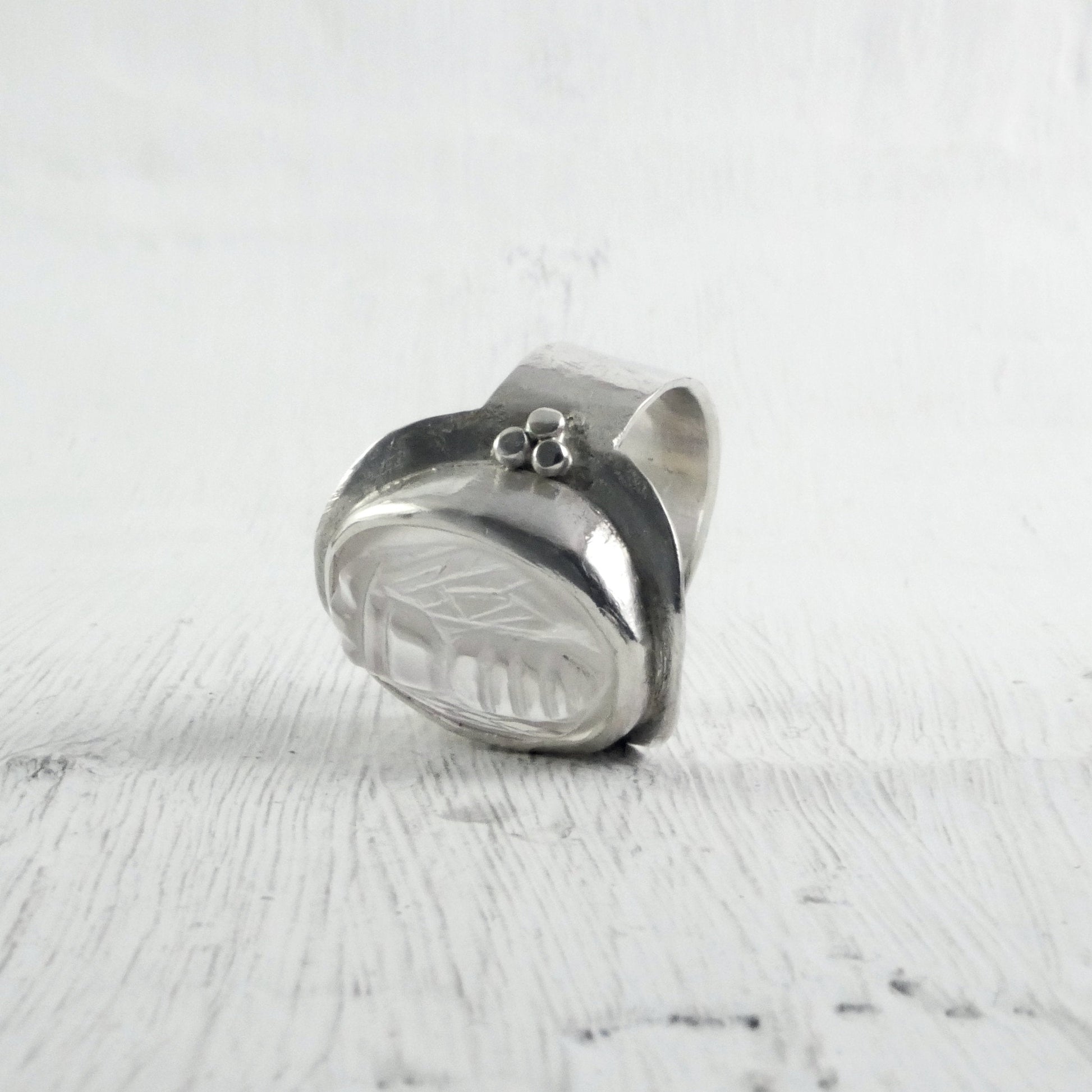 Bague abeille argent cristal