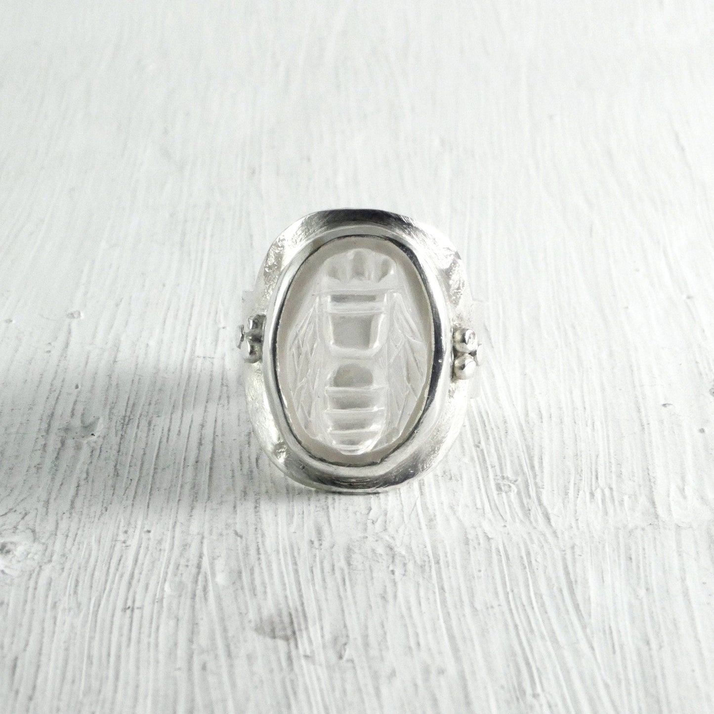 Bague abeille argent cristal