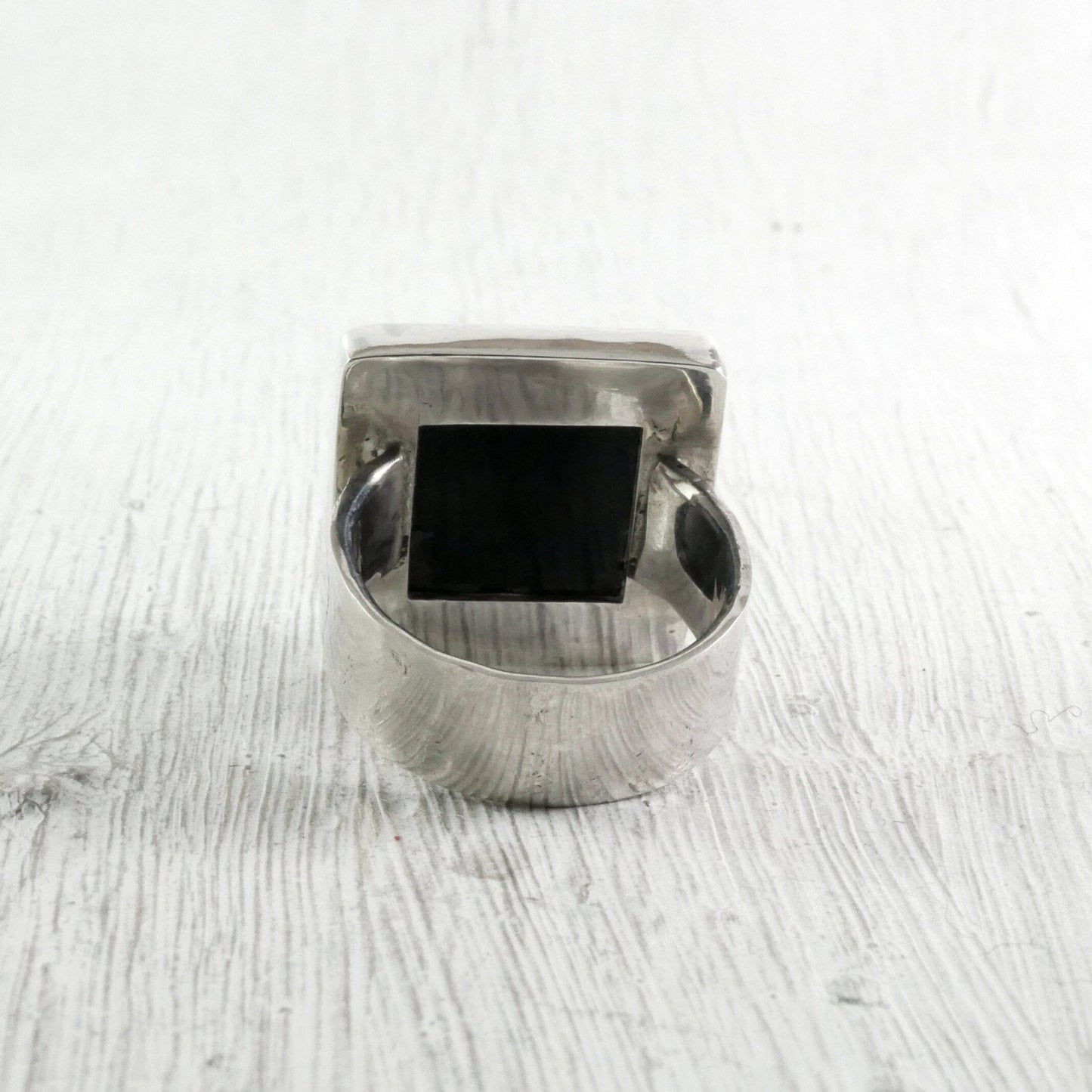 bague argent avec onyx noir