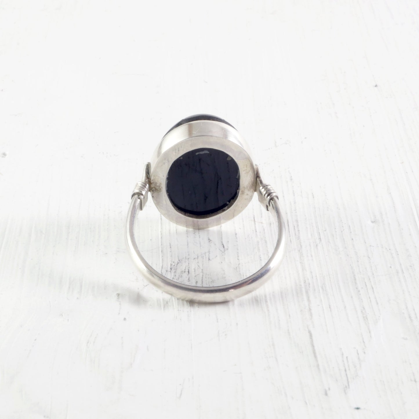 Bague Scarabée khepri en Onyx noir et Argent 925 arrière Thalisman 