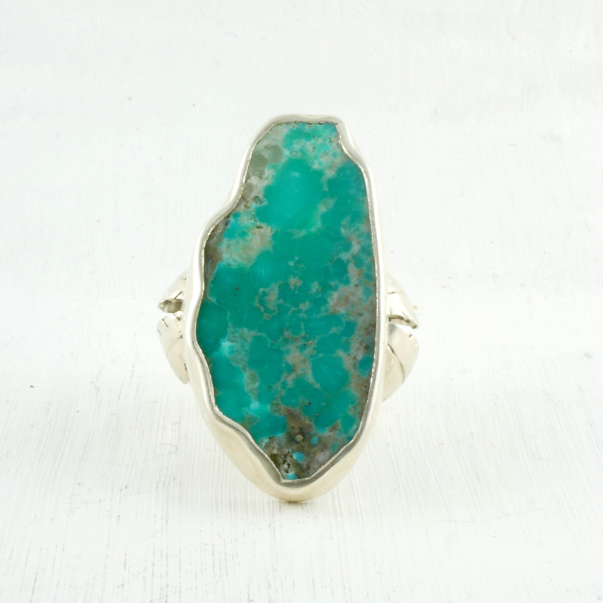 Bague en argent et turquoise brute Thalisman 