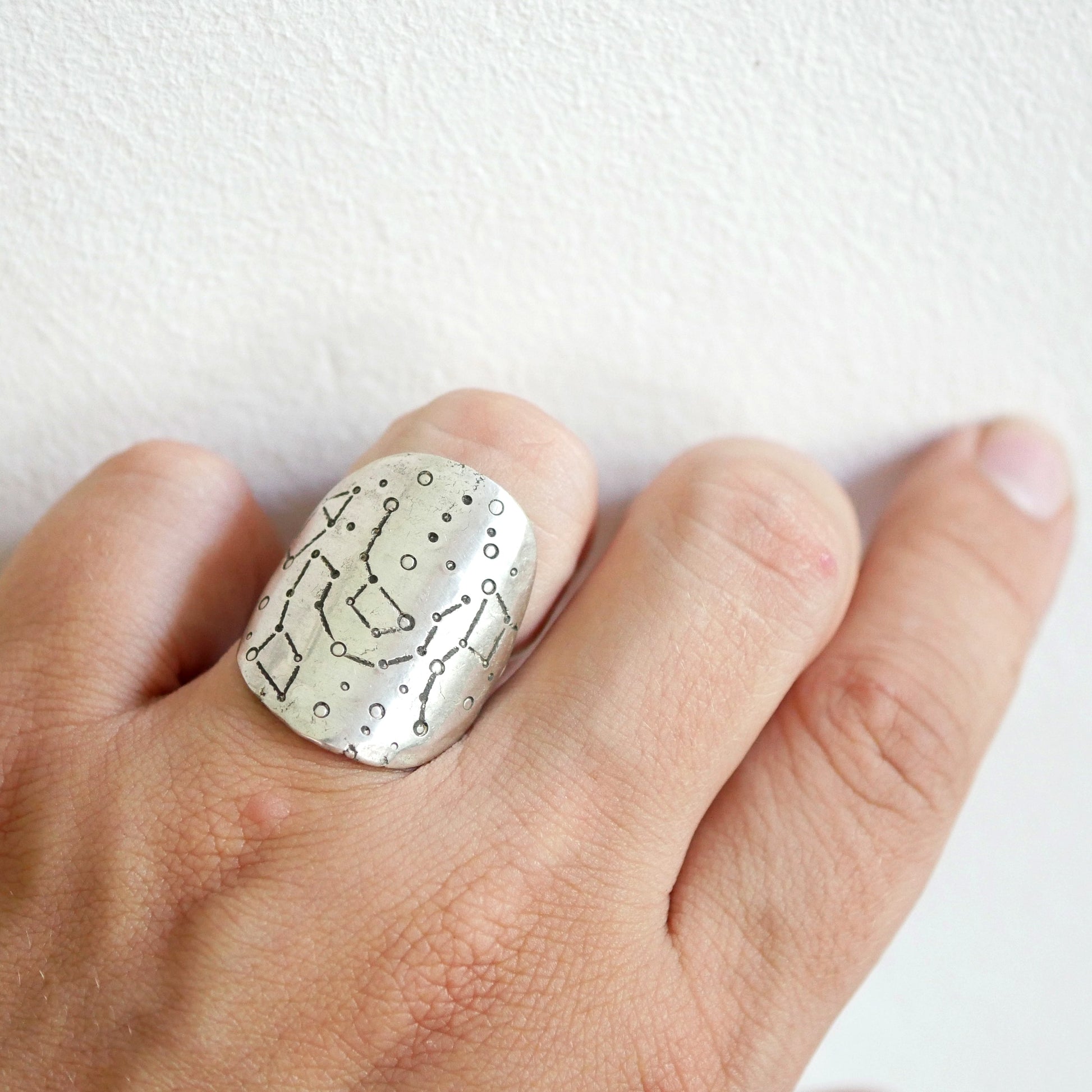 BAGUE PTOLEMEE - Argent 925 martelé Thalisman 