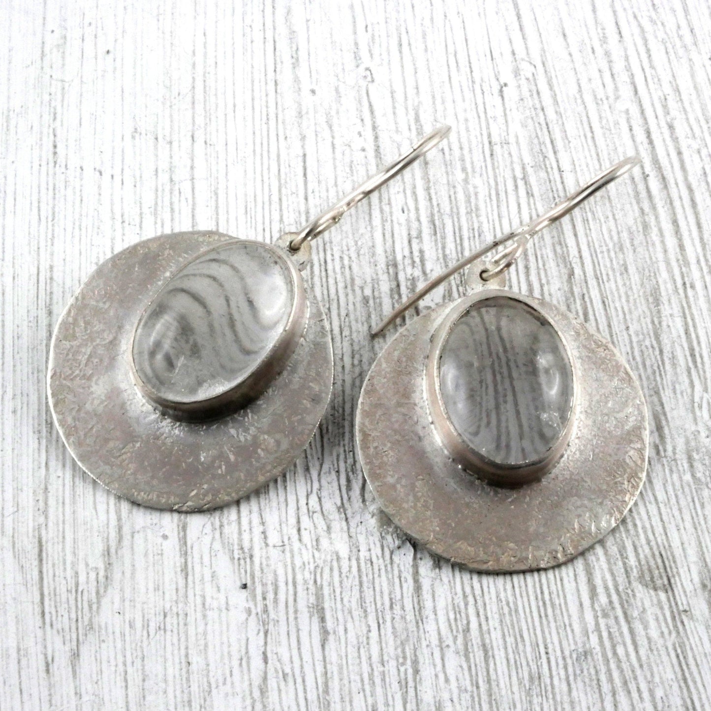 BOUCLES D'OREILLES SELENE - Argent 925 & Cristal de Roche Thalisman 