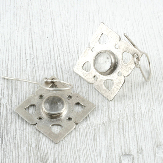 BOUCLES D'OREILLLES EOS - Argent 925 & Cristal de Roche Thalisman 