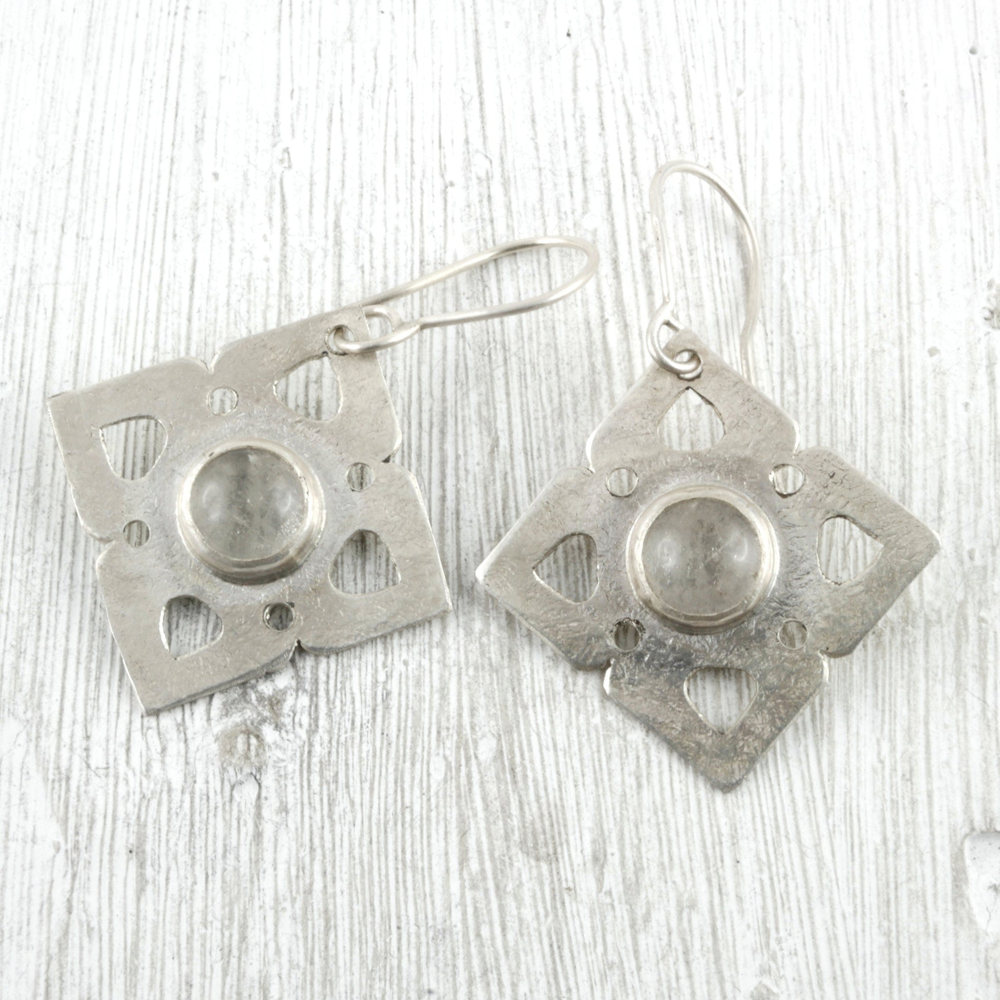 BOUCLES D'OREILLLES EOS - Argent 925 & Cristal de Roche Thalisman 