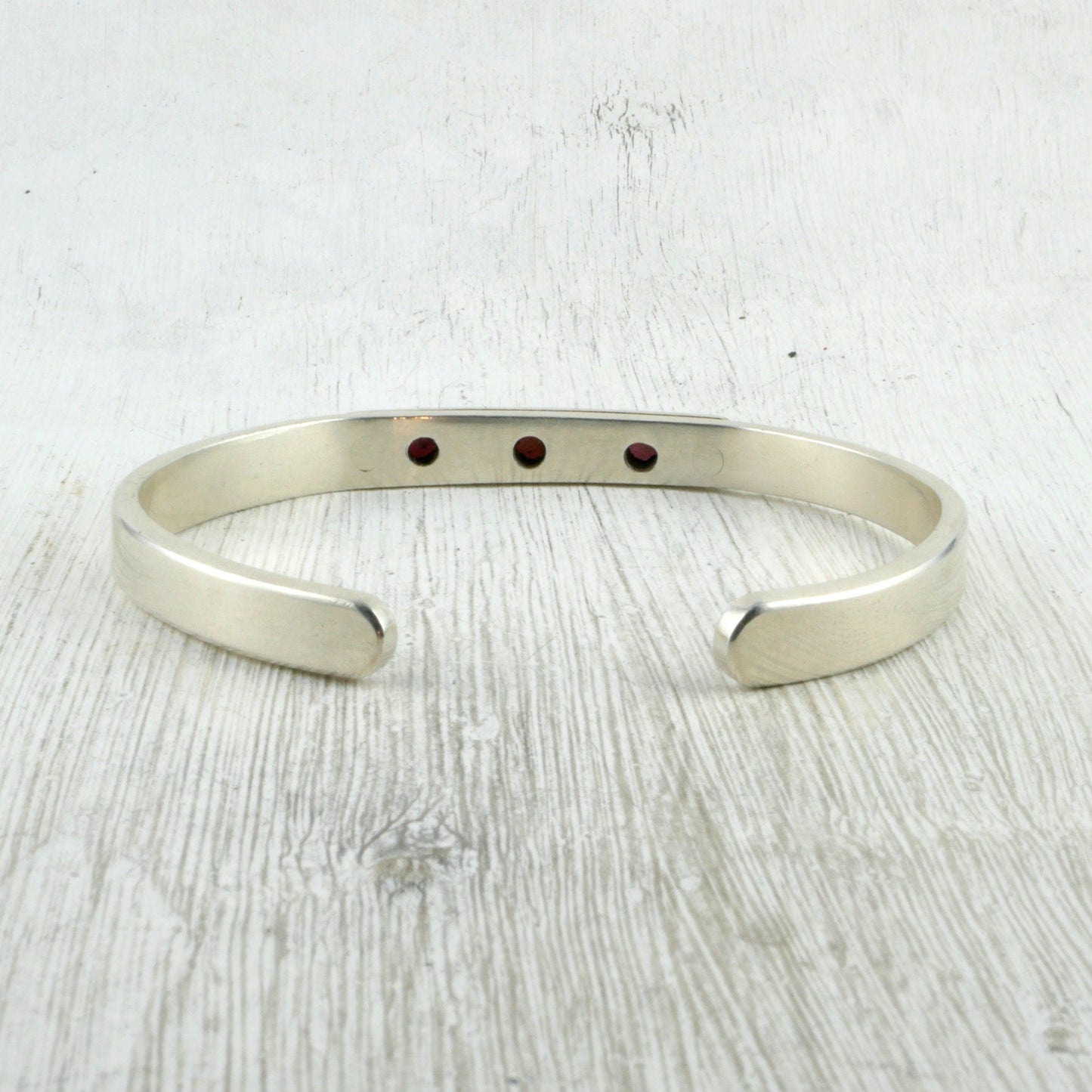 bracelet argent et grenat