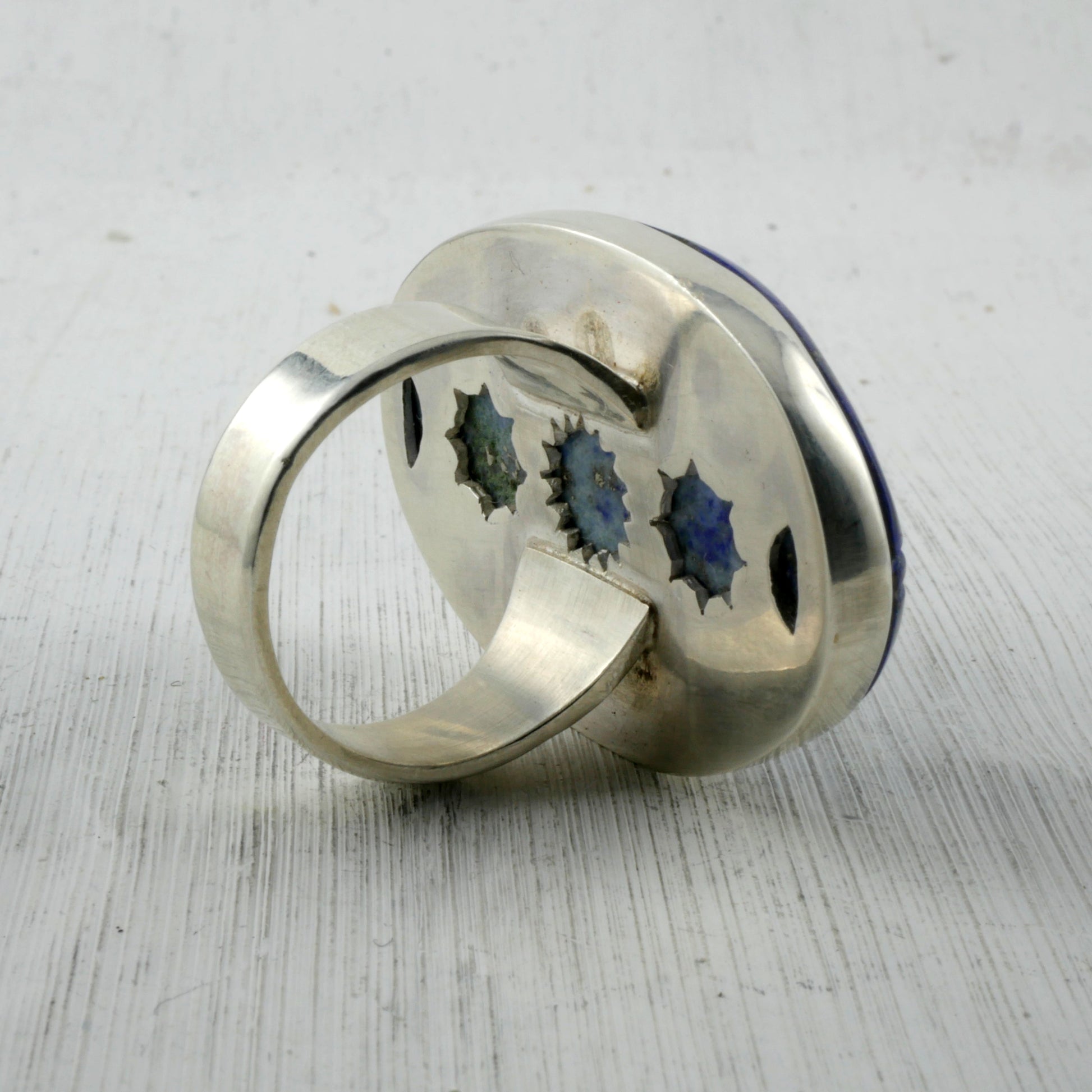 GRANDE BAGUE KHEPRI - Scarabée en Lapis Lazuli & Argent 925 Bagues Thalisman 