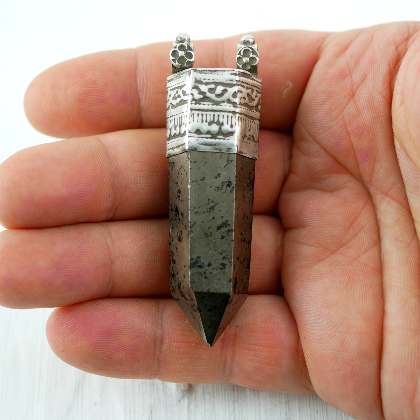 PENDENTIF TUMAN - Argent & Pyrite Thalisman 